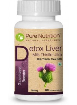 Pure Nutrition Detox Liver Milk Thistle Ultra 60 Veg Capsules